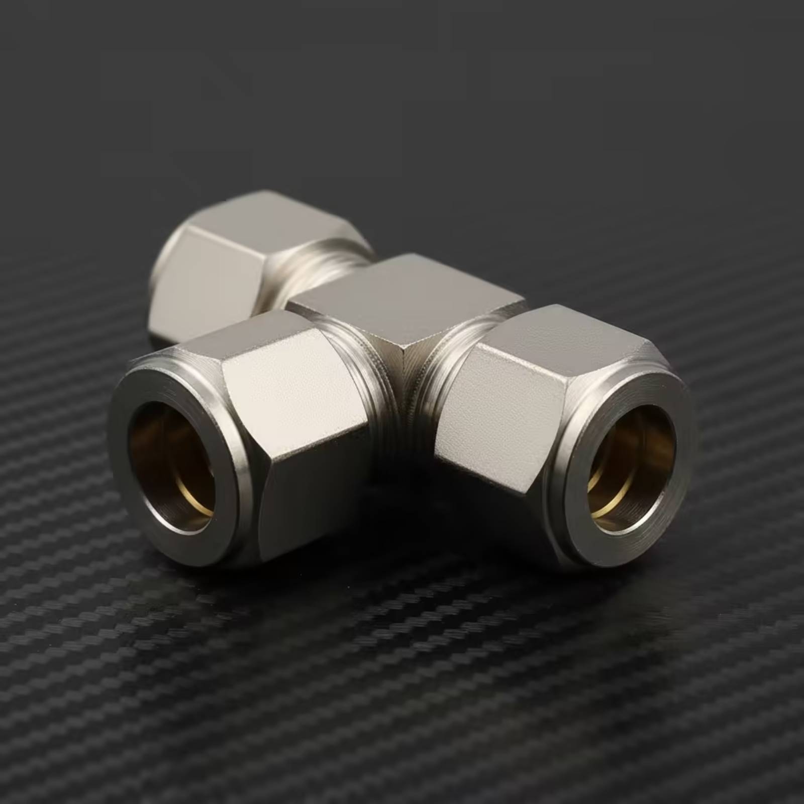 Compression Fitting Brass - 真鍮製ティーコンプレッション継手 コンパクトティーコンプレッションチューブ継手 三方コネクタ 無融着 省スペース設計 流体ライン用