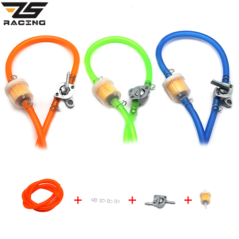Plastic Pipe Clip - ZS レーシングユニバーサル 6 ミリメートルオートバイガソリン燃料タップインラインペットコックスイッチ 1 メートル燃料パイプホース