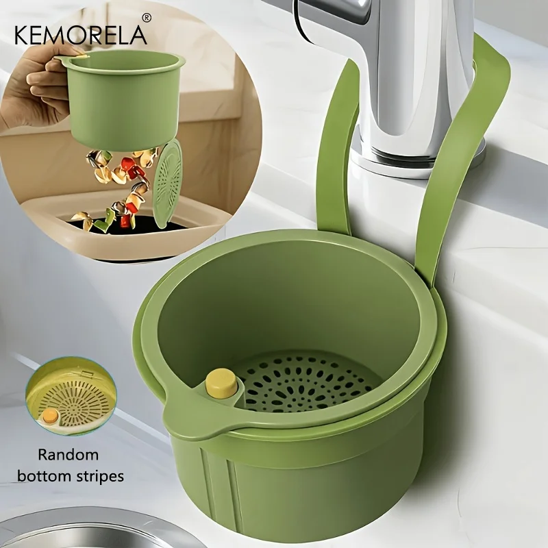 Silicone Tap Washer - 1個入りセルフクリーニングキッチンシンクストレーナーバスケット、自動排出式排水口用ゴミキャッチャー、蛇口吊り下げ式排水バスケット、ゴミフィルター