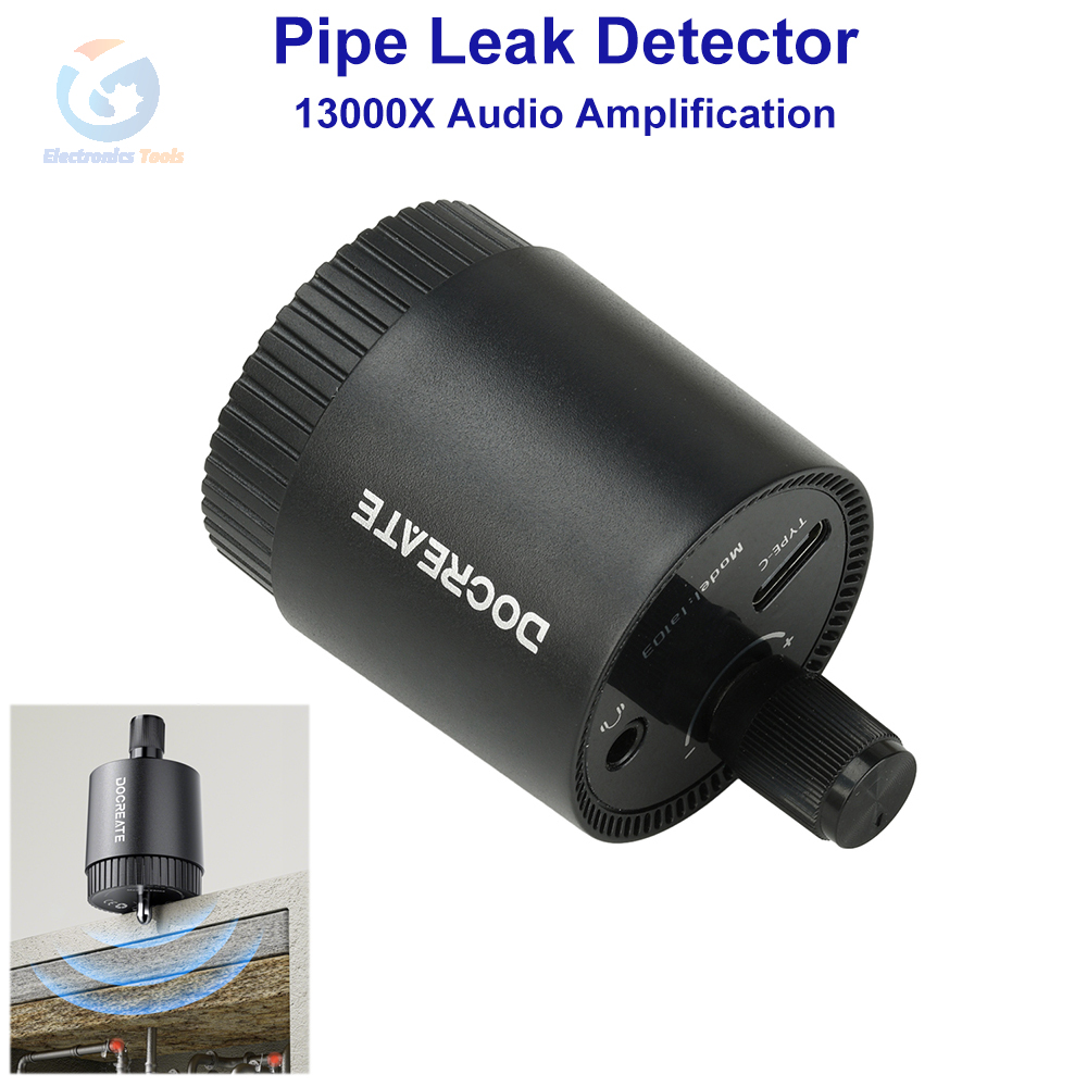 Pipe Freeze Spray - 3.7V 水漏れ検知器 Type-C 充電式パイプ水漏れテスター 床暖房コレクター 13000X