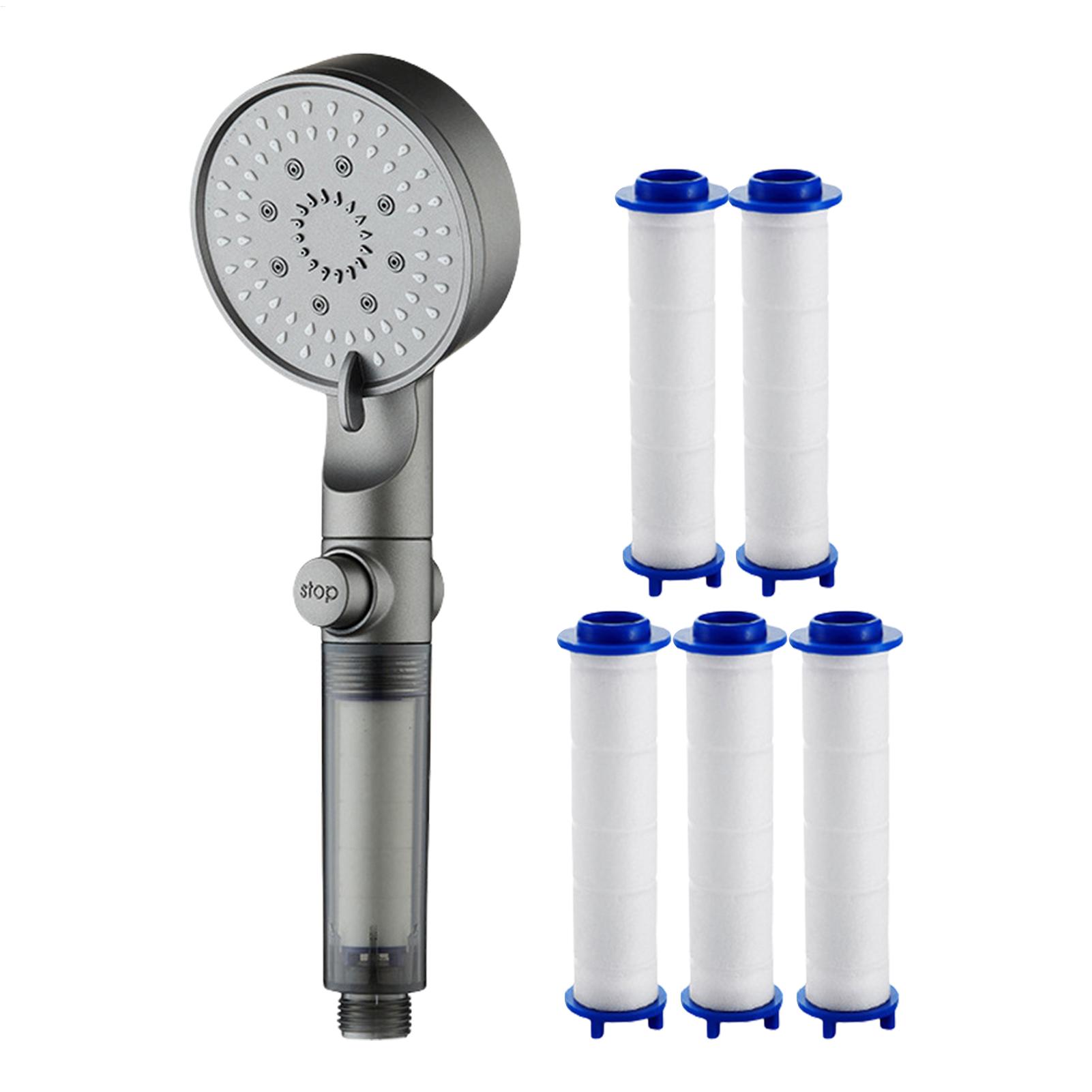 Silicone Tap Washer - 新しいシャワーヘッド 5 モードフィルターシャワーヘッド高圧シリコンノズル蛇口スプレー節約ハンドヘルド降雨アクセサリー