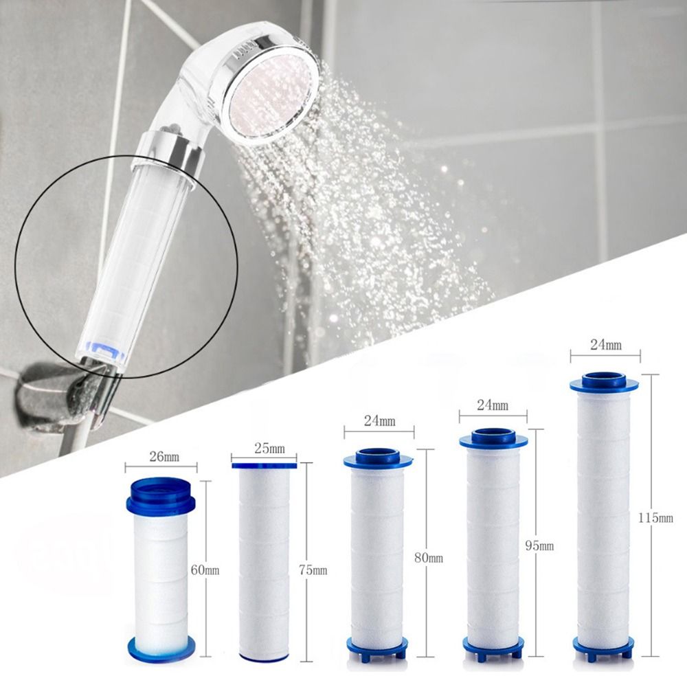 Shower Valve Cartridge - PP-シャワーヘッド用の交換用フィルターカートリッジ,綿,ほとんどのバススプレー用の浄水器,バスルームアクセサリー,5個