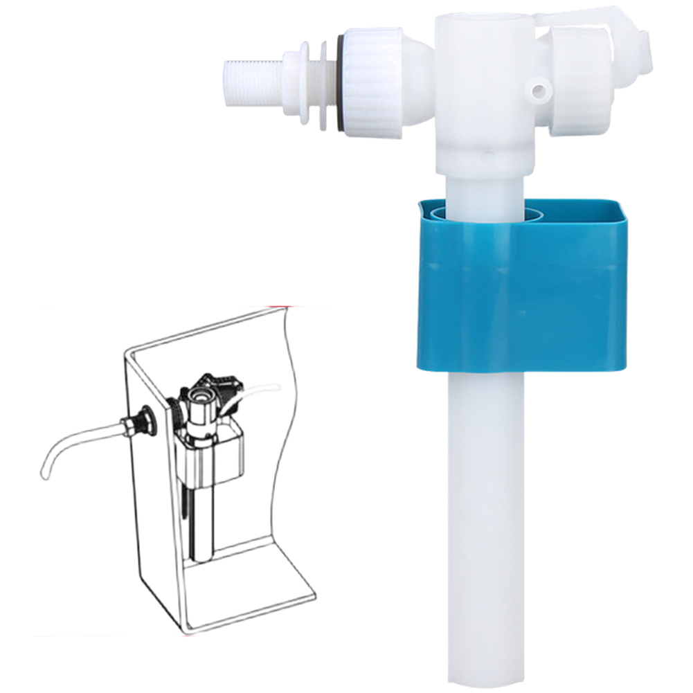 Toilet Fill Valve - ABS製トイレサイドインレットバルブ、3/8インチ真鍮ネジ接続、信頼性の高い充填制御と水位調整機能付き
