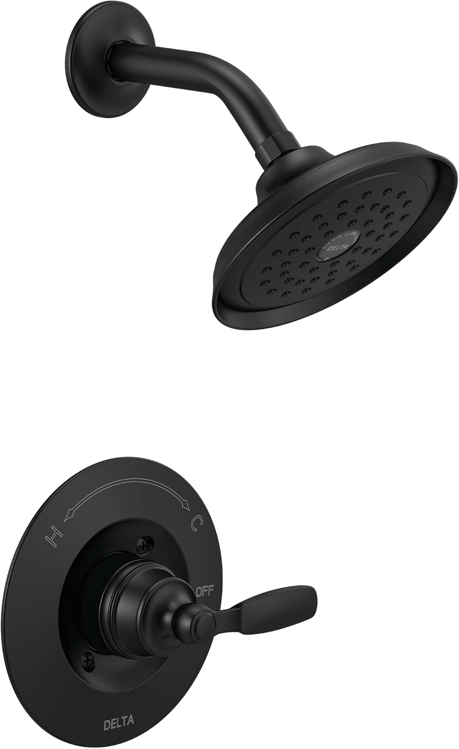 Shower Valve Cartridge - マットブラックのシャワー水栓トリムキット、圧力バランスバルブカートリッジ付き、強力なフルボディスプレー、お手入れ簡単ノズル