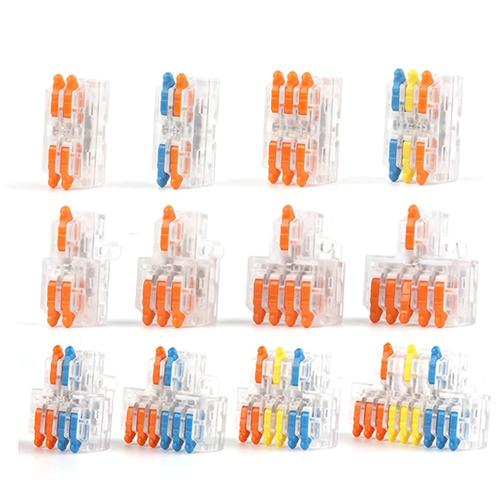 Push Fit Connector - DIY GO ユニバーサルコンパクトワイヤコネクタ 1入力マルチ出力 プッシュイン端子台 スプライシング用