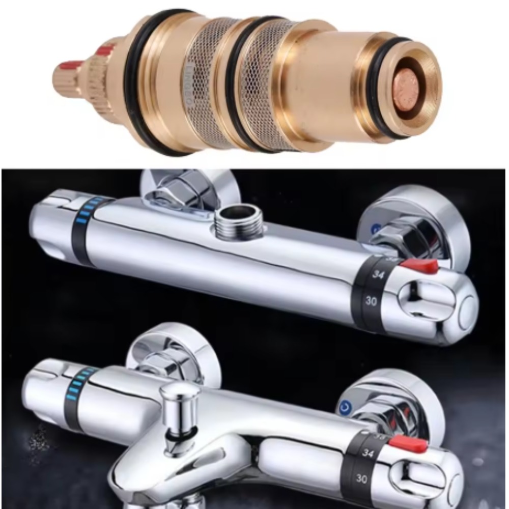Shower Valve Cartridge - 真鍮製シャワーサーモスタットカートリッジ交換キット - 浴室水温制御ミキサーバルブバー蛇口修理