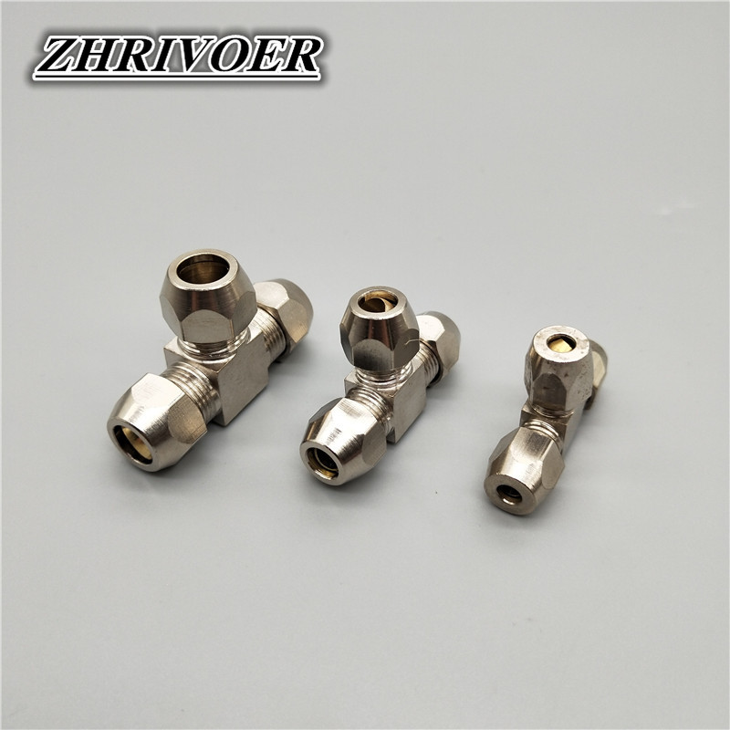 Compression Fitting Brass - 1個空気圧継手真鍮t型4 6 8 10 12 14