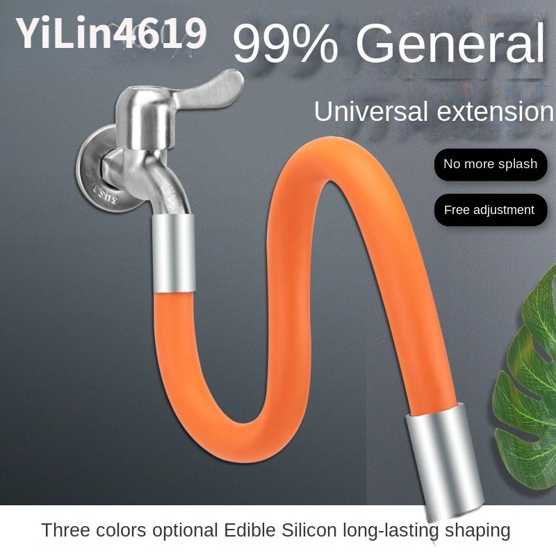 Silicone Tap Washer - 浴室の水道管用の飛沫防止バブラーフィルター付き調節可能な1/2インチ蛇口エクステンダー – ユニバーサルで柔軟なデザイン