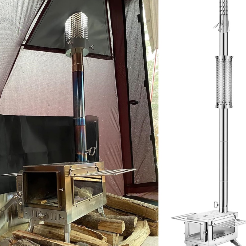 キャンプストーブパイプステンレス鋼煙突チューブ屋外テント用薪 - Pipe Freeze Spray のレビューと価格
