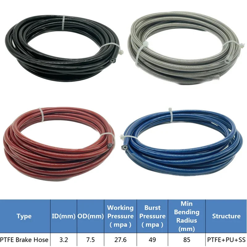 4M AN3 バイク用編組ステンレス鋼ナイロンブレーキライン - Ptfe Tape Thread のレビューと価格