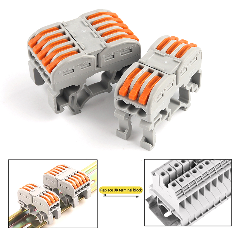 DINレールケーブルコネクタ,3/5ピン,ユニバーサル,コン - Push Fit Connector のレビューと価格