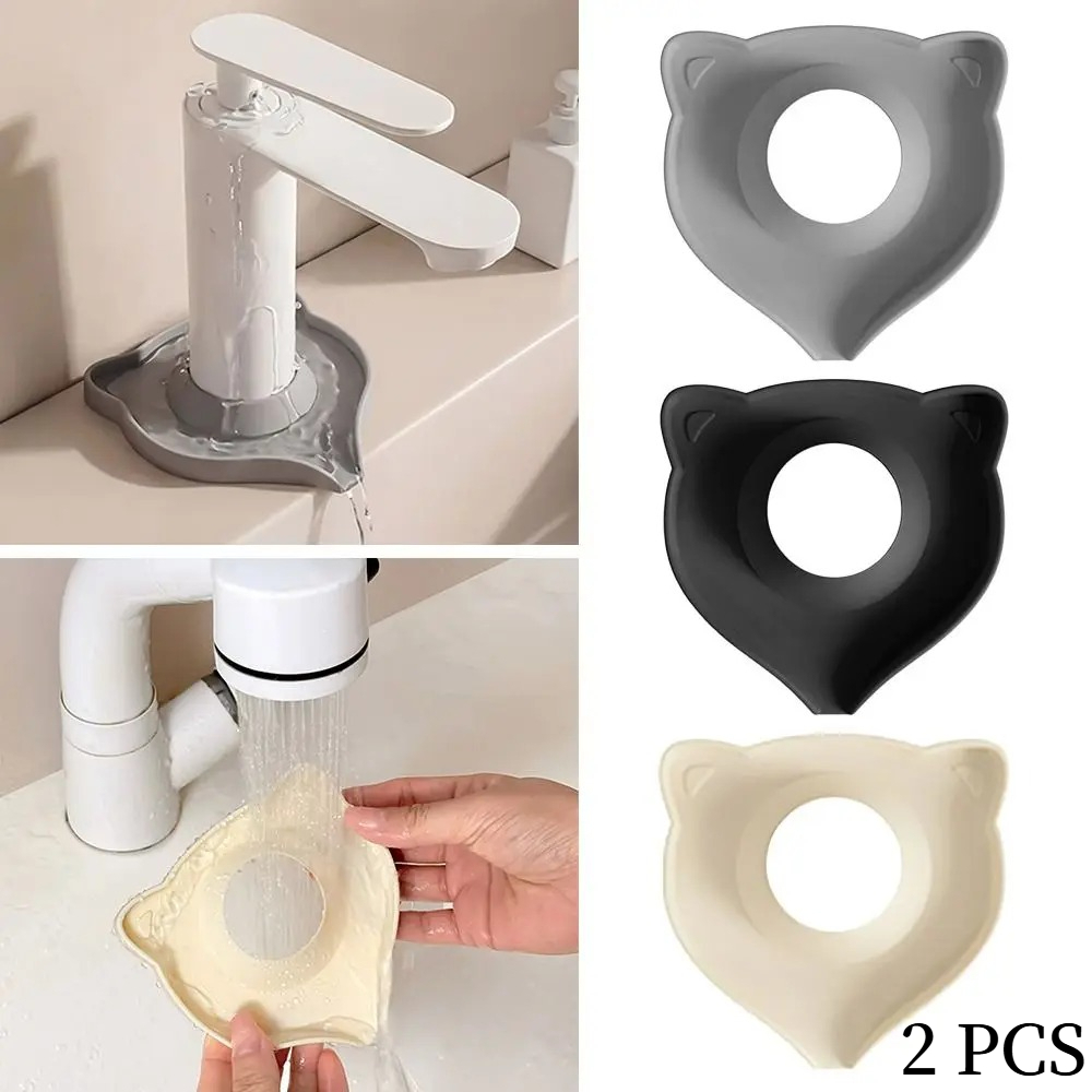 2 個クリエイティブ猫型排水マットシリコーンクイック排水蛇口 - Silicone Tap Washer のレビューと価格
