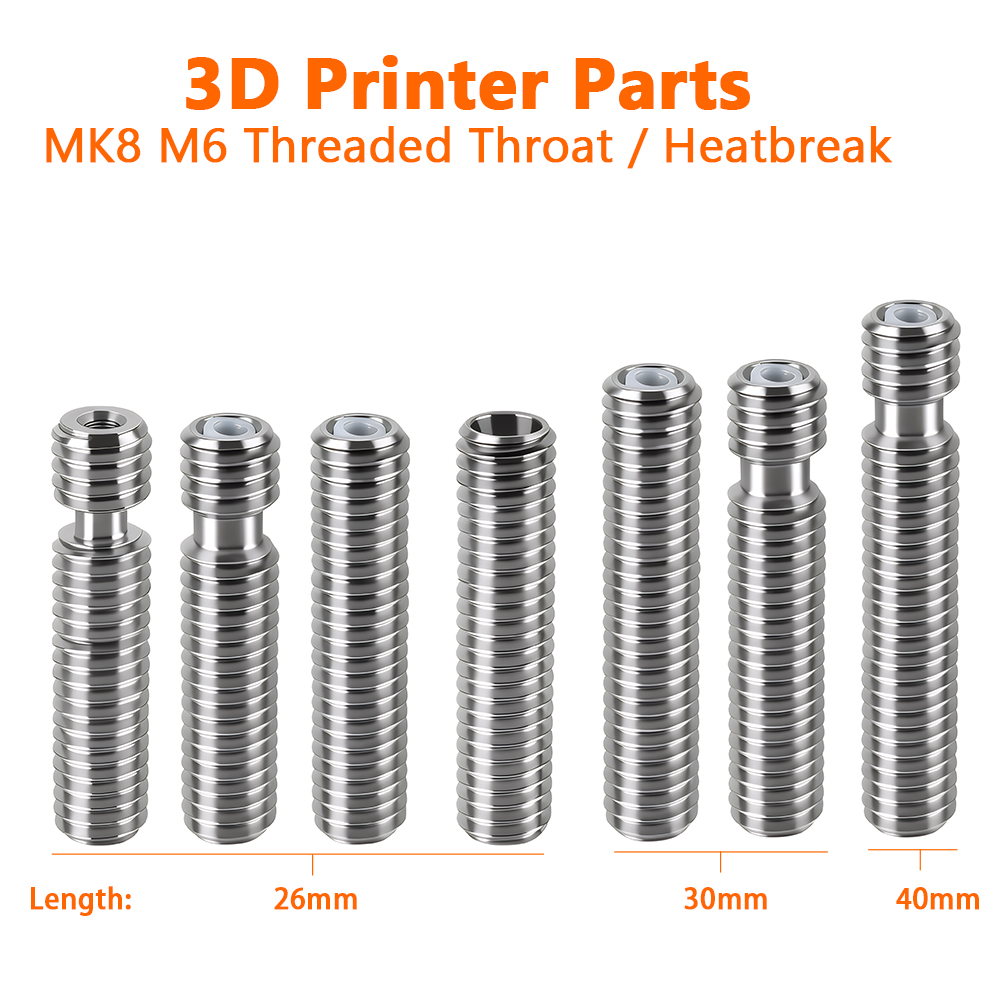 M6スロート26mm 30 mm 40mm伸縮式押出機印刷部 - Ptfe Tape Thread のレビューと価格