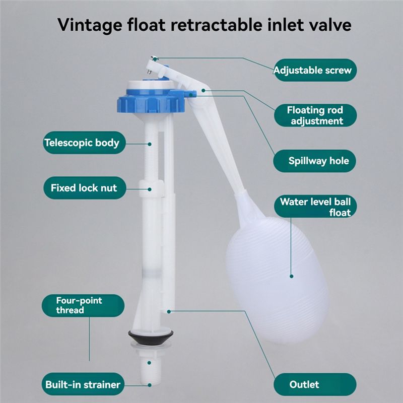 B52C調整可能な旧式トイレタンクボール、入口バルブG1/2 - Float Ball Valve のレビューと価格