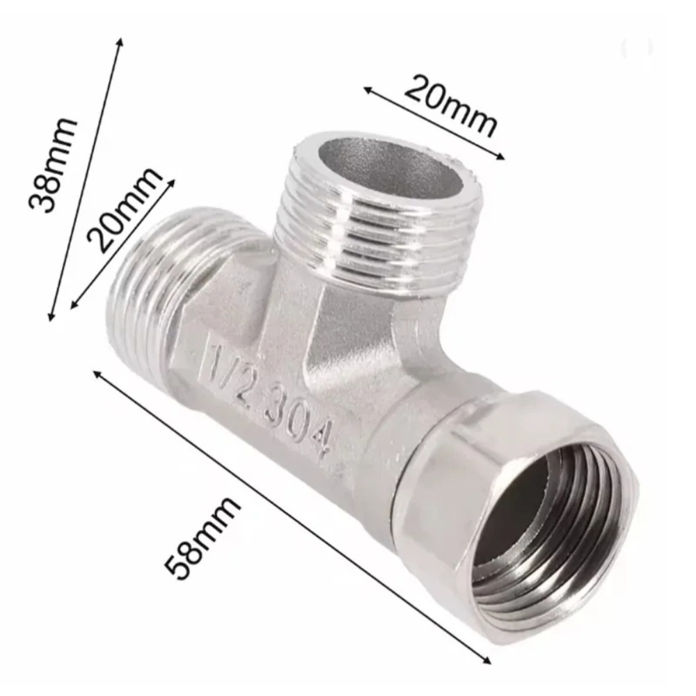 G1/2 ステンレス鋼 T アダプターダイバーターバルブ 3 - Shower Valve Cartridge のレビューと価格