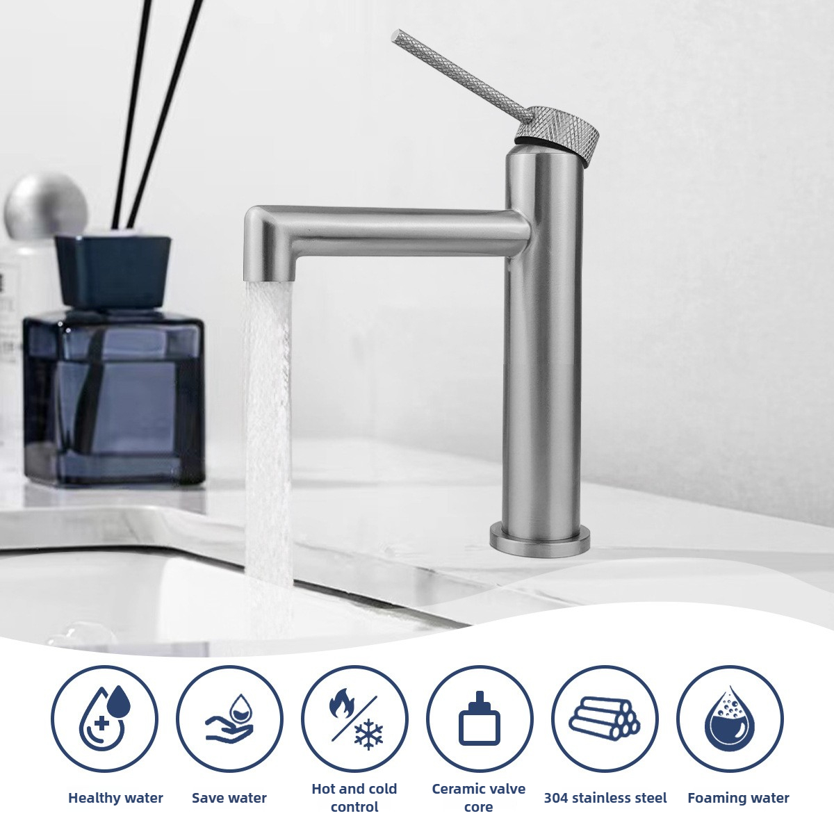 浴室洗面台蛇口 温水冷水 シンクタップ ミキサー シングルハ - Basin Mixer Cartridge のレビューと価格