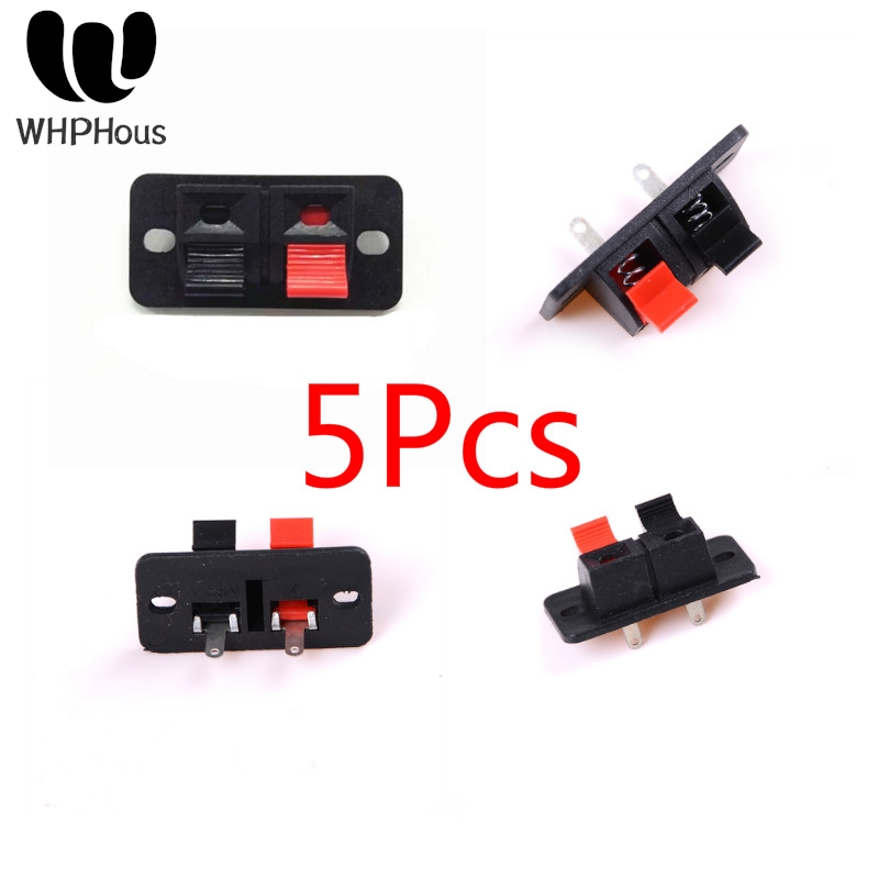 5個2位置コネクタ端子プッシュジャックばね荷重2ウェイ2ピン - Push Fit Connector のレビューと価格