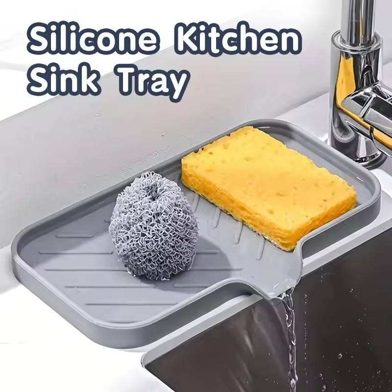 シリコン製蛇口パッド シンクトレイ ソープスポンジ収納ラック - Silicone Tap Washer のレビューと価格