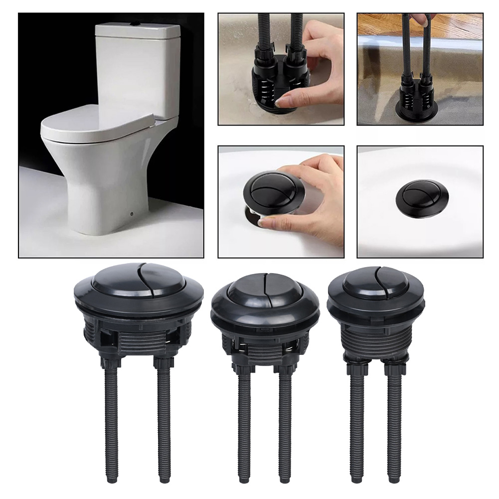 黒トイレフラッシュボタン 38 ミリメートルデュアルフラッシ - Toilet Fill Valve のレビューと価格