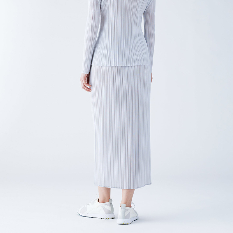 Miyake-女性用プリーツスリムハーフスカート,伸縮性ウエ - Pipe Bending Spring のレビューと価格