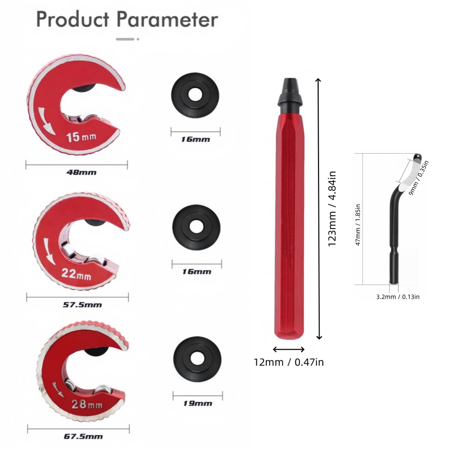 銅管カッターセット 3個入り 銅管切断工具 15mm (1/ - Pipe Cutter Ratchet のレビューと価格