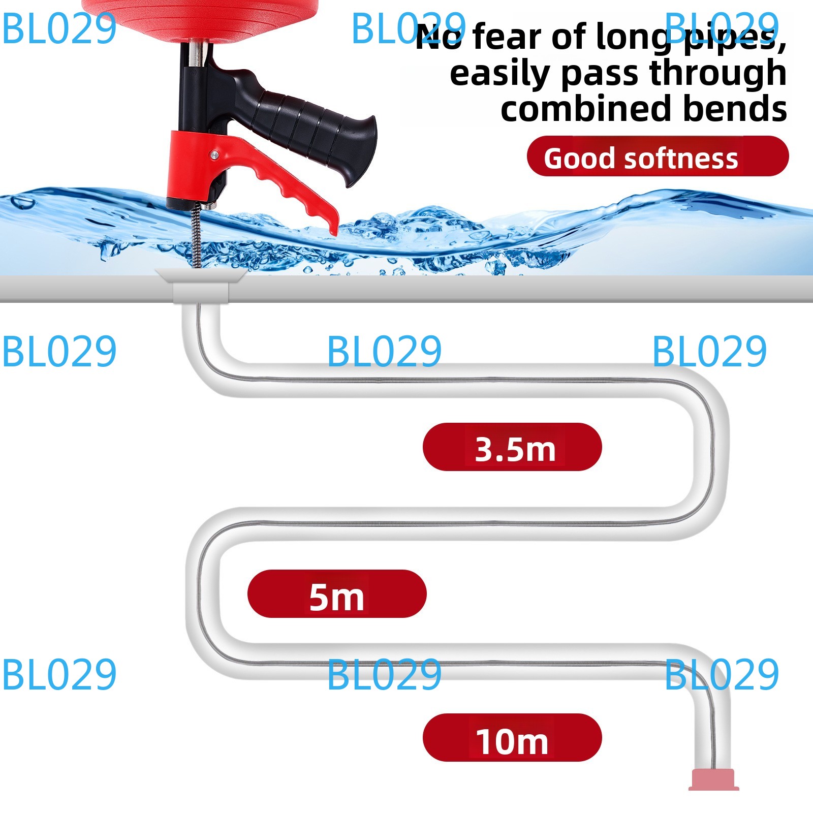 プロ仕様の排水管清掃用オーガー、柔軟な手動/電動排水管詰まり - Drain Snake Flexible のレビューと価格
