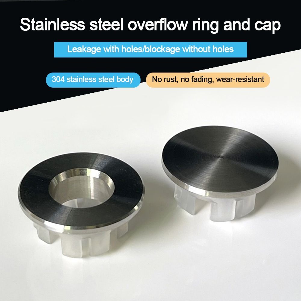 ステンレス鋼のシンクオーバーフローカバー、丸型洗面台オーバー - Drain Pipe Clip のレビューと価格