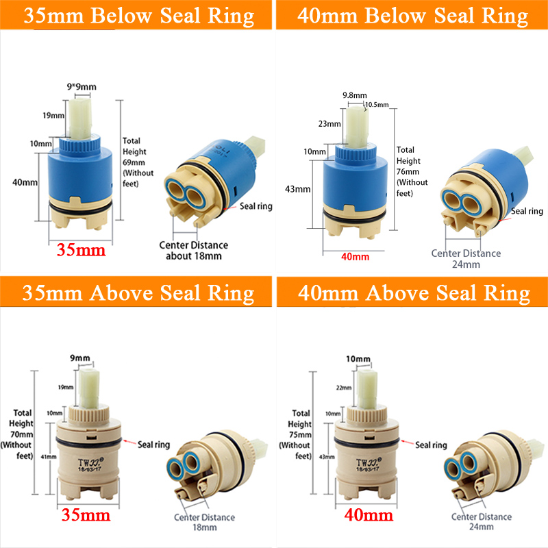 セラミックカートリッジミキサー蛇口,35mm/40mm,ハイ - Shower Valve Cartridge のレビューと価格