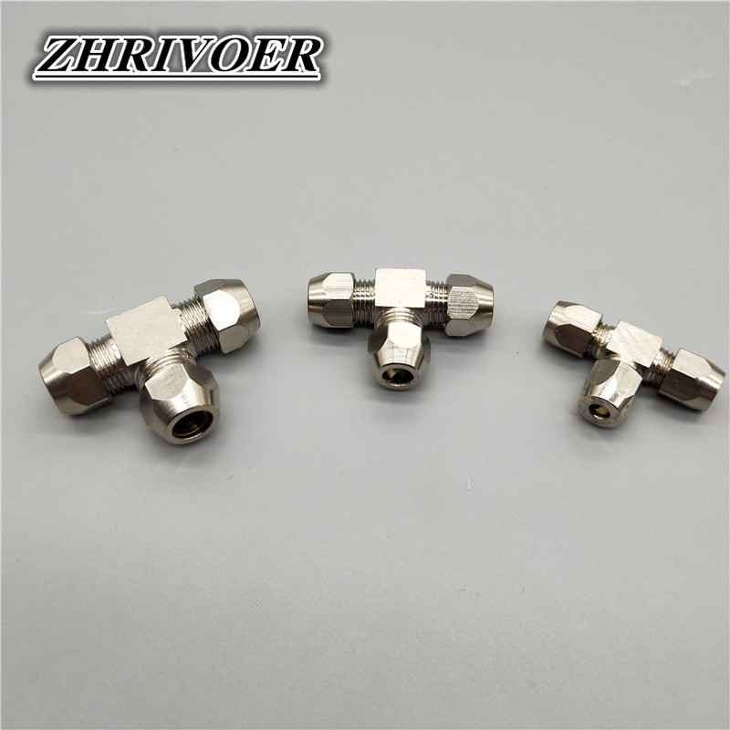 1個空気圧継手真鍮t型4 6 8 10 12 14 16ミリ - Compression Fitting Brass のレビューと価格