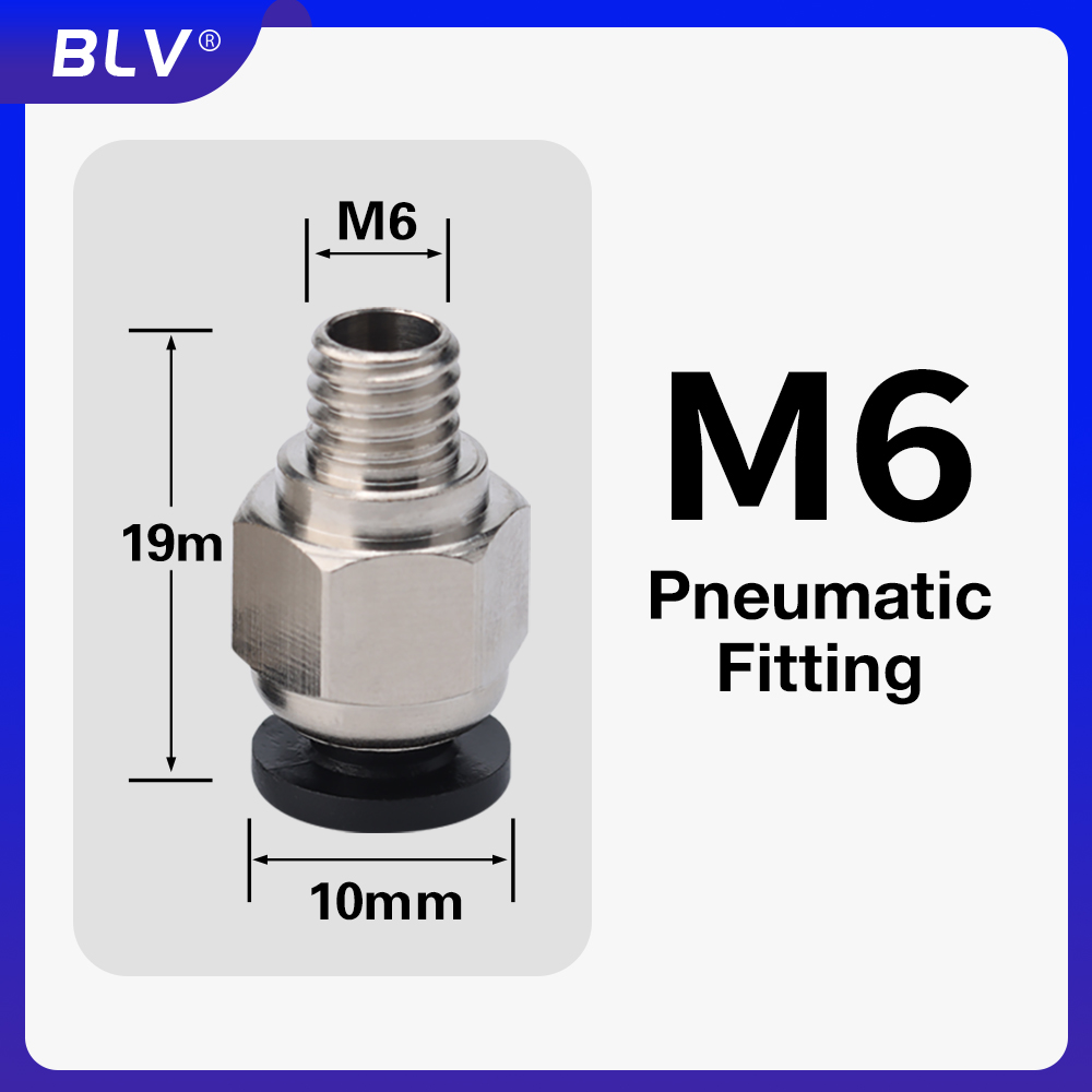 BLV ®   空気圧継手 G1/8' / M6 3D プリ - Ptfe Tape Thread のレビューと価格